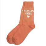 Chaussettes coton paillettes maman chrie femme blanc