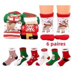 Chaussette enfant6 paires de chaussette de noëlchaussette de cadeau en coton dessinéechaussette antidérapantep ... Chaussette enfant6 paires de chaussette de noëlchaussette de cadeau en coton dessinéechaussette antidérapantep ...