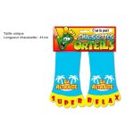 Chaussette � orteils la retraite - bleu / blanc - femme - int�rieur