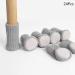 Patins antid�rapants - 24pcs - feutre - pour pieds de chaise de 1 � 2 - couleur gris