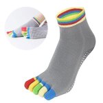 A chaussettes yoga femme 5 doigts ouvertes sans talon pilates m�ditation sport antid�rapant confortable ...