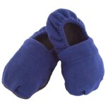 Chaussons chauffants micro - ondables bleus innovagoods - soulagement et dtente des pieds