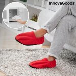 Chaussons chauffants micro - ondes innovagoods rouge - - - innovagoods