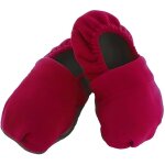 Chaussons chauffants au micro - onde - pantoufles - retient la chaleur - rouge