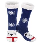 Chaussons chaussettes femme - chaussettes pantoufleschaussette animaux polaire tricotes antidrapantes ...