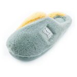 Chaussons hiver femme vert t37 - pantoufles int�rieur chaudes et confortables avec semelle pvc antid�rapante ...