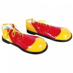 Chaussures de clown en vinyle - rouge et jaune