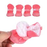 Chaussures de chien - fafeicy - rose - caoutchouc antid�rapant - confortable - 4 pi�ces