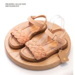 Chaussures - fille - rock and joy - sandales ? �t� - rose - cuir - bride ajustable ? tressage boh�me ...