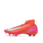 Chaussures de foot rouges / turquoise homme nike zm superfly 10 acad fg / mg