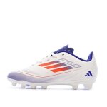 Chaussures de football blanches / bleu gar�on adidas f50 club fxg