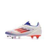 Chaussures de football blanches / bleu / rouges homme adidas league