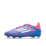 Chaussures de football bleu / roses gar�on adidas f50 league fg / mg