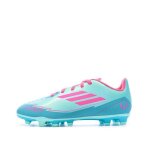 Chaussures de football turquoises / roses enfant adidas f50 club