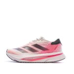 Chaussures de running blanches / roses femme adidas adizero