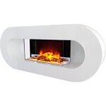 Cheminarte - chemine lectrique murale ovalia 110 cm effet flammes led chauffage programmable tlcommande ...
