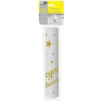 Chemin de table - anniversaire - or - 28cm x 5m - texte joyeux anniversaire - dcoration de table