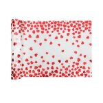 Chemin de table - blanc - motifs c?urs rouge - 26cm x 3m