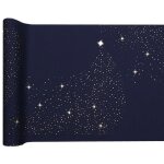 Chemin table crp scintillant nol 27cmx2. 5m bleu