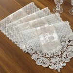 Chemin de table en dentelle tissu en dentelle exquis avec nappe brode vintage faite  la main 30x70cm ...