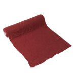 Chemin de table gaze de coton terracotta bordeaux 30 cm x 3 m - rouge