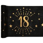 Chemin de table intiss ge 18 ans 30cmx5m noir