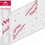 Chemin de table intiss� anniversaire 5m rouge