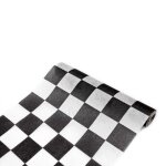 Chemin de table intiss� damier 27 cm x 5 m - noir