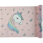 Chemin de table jetable - santex - licorne - 5 m x 30 cm - multicolore