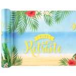 Chemin de table - retraite plage - multicolore - 30cm x 5m Chemin de table - retraite plage - multicolore - 30cm x 5m