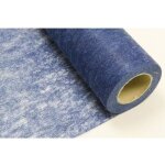 Chemin de table intiss� uni marine