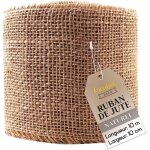 Chemin de table en jute - creative deco - 10cm x 10m - beige - naturel - dcoration mariage nol