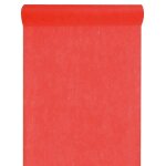 Chemin de table - long - rouge - 25 m�tres - tissu non tiss�
