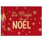 Chemin de table - la magie de nol - rouge et dor - 4 mtres - intrieur - classique