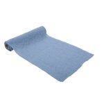 Chemin de table mousseline 28cmx5m bleu pastel