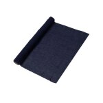 Chemin de table mousseline bleu marine 48 cm x 5 m - bleu fonc
