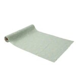 Chemin de table mousseline brins 28cmx5m sauge vert anis menthe eau