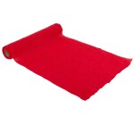 Chemin de table - mousseline - rouge - 28 cm x 5 m - lavable - r�utilisable