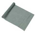 Chemin de table mousseline vert de gris 28cmx5m blanc