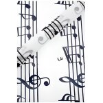 Chemin de table musique - chaks - 30cmx5m - blanc