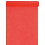 Chemin de table en tissu intiss� - rouge