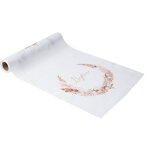Chemin de table tissu pampa fleur de coton 28cmx3m blanc