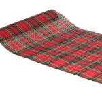 Chemin de table - 73 - tartan �cosse - rouge - 28cm x 3m