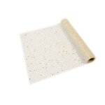 Chemin de table en tulle  paillettes - or