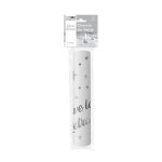 Chemin de table vive la retraite argent mtallis - 5 m