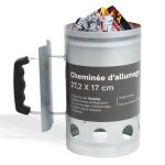 Chemine barbecue en acier galvanis allume barbecue rapide & efficace accessoire bbq charbon ravigarden ...