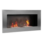 Cheminée bioéthanol murale design bauhaus - double brûleur 3 l - dim. 110l x 14l x 54h cm - couverture ... Cheminée bioéthanol murale design bauhaus - double brûleur 3 l - dim. 110l x 14l x 54h cm - couverture ...