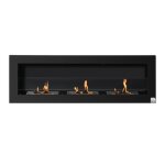 Chemin�e bio�thanol murale encastrable 3 br�leurs 3l total ~3h combustion 120x15x40cm