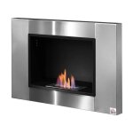 Chemin�e bio�thanol murale - mycocooning - singapour - inox bross� - capacit� de chauffe 25m2