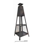 Cheminée brasero usage extérieur kekai akita totem 40x40x140 cm design pyramidale en acier et tisonnier ... Cheminée brasero usage extérieur kekai akita totem 40x40x140 cm design pyramidale en acier et tisonnier ...